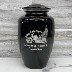 Customer Gallery - Riding with Angels Motorcycle Cremation Urn - Jet Black