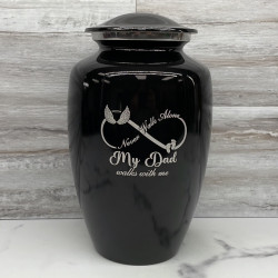 Customer Gallery - My Dad Walks With Me Cremation Urn - Jet Black