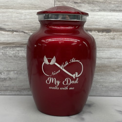 Customer Gallery - My Dad Walks With Me Sharing Urn - Ruby Red