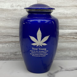 Customer Gallery - Marijuana Cremation Urn - Midnight Blue