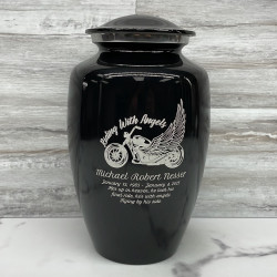 Customer Gallery - Riding with Angels Motorcycle Cremation Urn - Jet Black