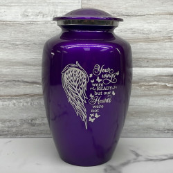 Customer Gallery - Your Wings Were Ready Cremation Urn - Purple Luster