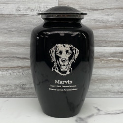 Customer Gallery - Extra Large Black Lab Dog Cremation Urn - Jet Black