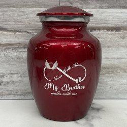Customer Gallery - My Brother Walks With Me Sharing Urn - Ruby Red