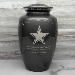Customer Gallery - Dallas Star Cremation Urn - Gunmetal Gray