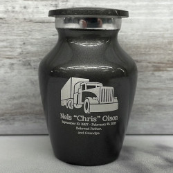 Customer Gallery - Semi Truck Keepsake Urn - Gunmetal Gray