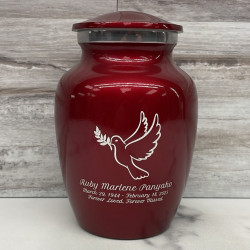 Customer Gallery - Peace Dove Sharing Urn - Ruby Red
