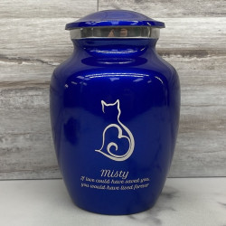Customer Gallery - Cat Silhouette Cremation Urn - Midnight Blue