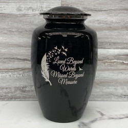 Customer Gallery - Loved Beyond Words Cremation Urn - Jet Black