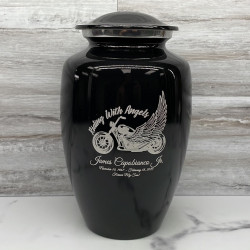 Customer Gallery - Riding with Angels Motorcycle Cremation Urn - Jet Black