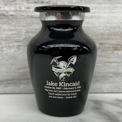 Customer Gallery - Miner Keepsake Urn - Jet Black