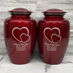 Customer Gallery - Loving Hearts Cremation Urn - Ruby Red