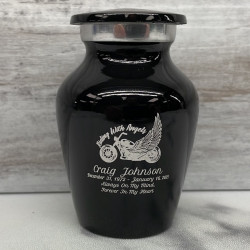 Customer Gallery - Riding with Angels Motorcycle Keepsake Urn - Jet Black