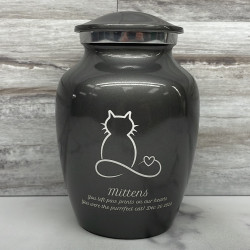 Customer Gallery - Infinite Love Cat Cremation Urn - Gunmetal Gray