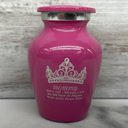 Customer Gallery - Princess Tiara Keepsake Urn - Rose Pink