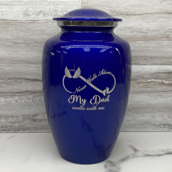 Customer Gallery - My Dad Walks With Me Cremation Urn - Midnight Blue
