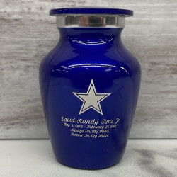 Customer Gallery - Dallas Star Keepsake Urn - Midnight Blue
