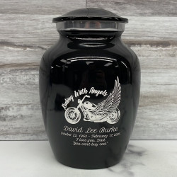 Customer Gallery - Riding with Angels Motorcycle Sharing Urn - Jet Black