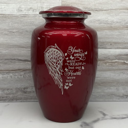 Customer Gallery - Your Wings Were Ready Cremation Urn - Ruby Red