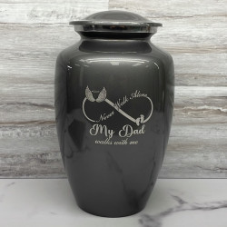 Customer Gallery - My Dad Walks With Me Cremation Urn - Gunmetal Gray