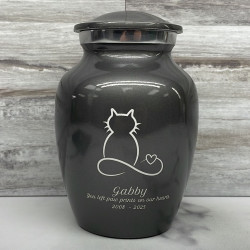 Customer Gallery - Infinite Love Cat Cremation Urn - Gunmetal Gray