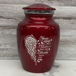 Customer Gallery - Your Wings Were Ready Sharing Urn - Ruby Red