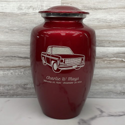 Customer Gallery - Truck II Cremation Urn - Ruby Red