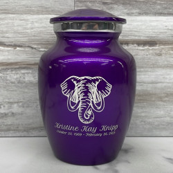 Customer Gallery - Elephant Sharing Urn - Purple Luster