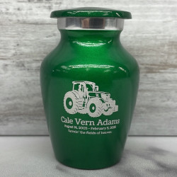 Customer Gallery - Modern Tractor Keepsake Urn - Shamrock Green