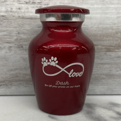 Customer Gallery - Keepsake Infinite Love Pet Cremation Urn - Ruby Red