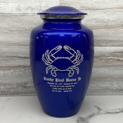 Customer Gallery - Crab Cremation Urn - Midnight Blue