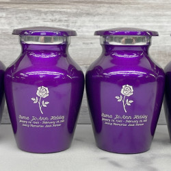 Customer Gallery - Rose Keepsake Urn - Purple Luster