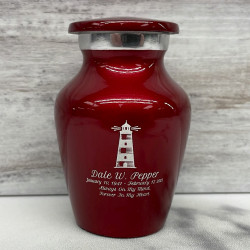 Customer Gallery - Lighthouse Keepsake Urn - Ruby Red