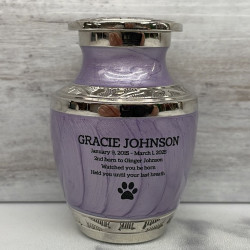 Customer Gallery - Paw Print Pet Keepsake Urn - Regal Purple