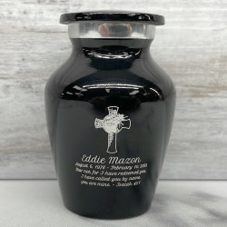 Customer Gallery - Jesus Crucifix Keepsake Urn - Jet Black