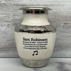 Customer Gallery - Music Note Keepsake Urn - Radiant White
