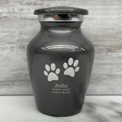 Customer Gallery - Keepsake Pawprints Heart Pet Cremation Urn - Gunmetal Gray