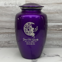 Customer Gallery - Fairy In the Moon Cremation Urn - Purple Luster