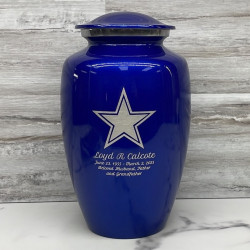 Customer Gallery - Dallas Star Cremation Urn - Midnight Blue