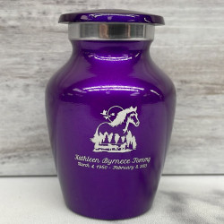 Customer Gallery - Horse Landscape Keepsake Urn - Purple Luster