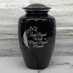 Customer Gallery - Loved Beyond Words Cremation Urn - Jet Black