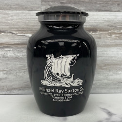 Customer Gallery - Viking Ship Sharing Urn - Jet Black