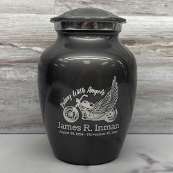 Customer Gallery - Riding with Angels Motorcycle Sharing Urn - Gunmetal Gray