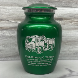 Customer Gallery - Fire Truck Sharing Urn - Shamrock Green