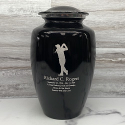 Customer Gallery - Golf Cremation Urn - Jet Black