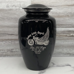 Customer Gallery - Riding with Angels Motorcycle Cremation Urn - Jet Black