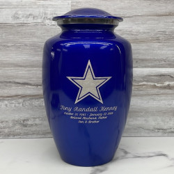 Customer Gallery - Dallas Star Cremation Urn - Midnight Blue