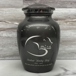 Customer Gallery - Sleeping Cat Cremation Urn - Gunmetal Gray