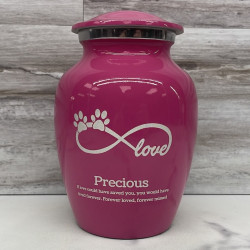Customer Gallery - Small Infinite Love Pet Cremation Urn - Rose Pink