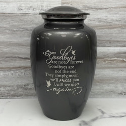 Customer Gallery - Goodbyes Are Not Forever Cremation Urn - Gunmetal Gray